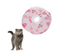 PENIKOKO Collerette Chat Forme Cœur Rose S Collier de Récupération Protecteur Anti-égratignures Ajustable et Confortable pour Convalescence Chien et Chat