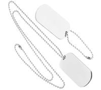 PENIKOKO Collier Pendentif Dog Tag Acier Inoxydable pour Homme Chaîne Militaire Argentée Résistante Gravure Personnalisable Style Mode et Confortable