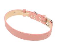 PENIKOKO Collier pour Chien et Chat Réglable PU Étanche Collier Doux pour Chiots et Chats Confortable et Minimaliste pour Promenade et Dressage Rose