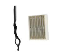 PENIKOKO Couteau de Coupe Cheveux à Main avec Lames Remplaçables Rasoir Effileur de Coiffure pour Homme DIY Accessoire de Coupe et des et Cheveux