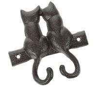 PENIKOKO Crochet Mural Vintage Fonte Animale Patère Murale Décorative Crochet pour Manteaux et Vestiaire Dentrée Style Américain Rétro Noir et Élégant