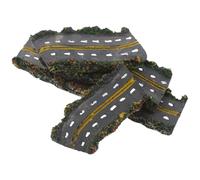 PENIKOKO Décor D'aquarium en Résine 4 Pièces Figurines de Route Modulables Fausse Autoroute Ornements Décoratifs pour Aquarium Eau Douce et Eau de Mer Accessoires D'aménagement