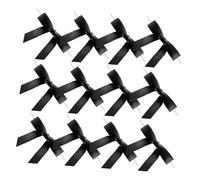 PENIKOKO Décorations Nœuds pour Verres à Pied 30 Pièces Noir Polyester Identification Fête Dîner Romantique Marqueurs Boissons