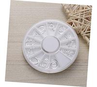 PENIKOKO Décorations Ongles Argenté Compartiments Ronds Rivets Nail Art DIY pour Filles Femmes Accessoires Créatifs Salon et Usage Domestique