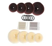 PENIKOKO Donut Chignon Accessoire Cheveux Femme Set Donuts Éponges Épingles U Élastiques Outil Coiffure pour Styles et Faciles