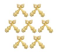 PENIKOKO Embouts de Poteaux Métalliques Dorés Structure Stable Lot de 14 pour Meubles Trous de 4mm Compatibles pour Chariots de Service et Espace Repas Moderne et Espace Repas