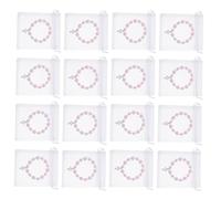 PENIKOKO Ensemble de Présents de Baptême 40 Pcs 20 Bracelets Chapelet Crucifix en Perles Imitation 20 Sachets en Organza 10x12 Cm Présents Religieux pour Communion, Confirmation et Fêtes