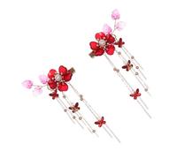 PENIKOKO Épingle Cheveux Femme Rétro Alliage avec Fleur de Grenadier et Pince Cheveux Décorative pour Style Ancien Accessoire Élégant pour Coiffures Féminines