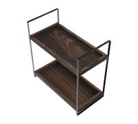 PENIKOKO Étagère de Salle de Bain en Bois à 2 Niveaux, Utilisation Polyvalente, Maximise l'espace Vertical, Style Moderne pour Toilettes et Chambre