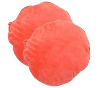 PENIKOKO Étui Chauffe-Mains Rond Zippé Orange 2pcs, Protection Anti-brûlure et Anti-Peluches, Matière Douce Isolante, pour Bureau et Maison en Hiver