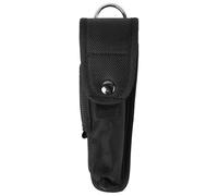 PENIKOKO Étui de Protection pour Lampe Torche en Nylon Noir Pochette Portable Fermoir à Bouton pour Ceinture Accessoire Camping et Chasse Pratique Rangement Outil Outdoor