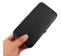 PENIKOKO Étui de Rangement Noir en PU pour Pinces à Épiler Extensions de Cils Pochette Compacte et Légère Multiples Compartiments Organiseur Portable pour Voyages et Outils de Greffe
