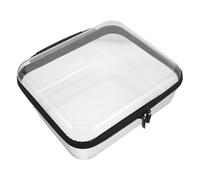 PENIKOKO Étui Rigide à Fermeture Éclair Noir Grand Format 24,5x20x10 Cm, Bac de Rangement Profond et Étanche pour Maquillage, Jouets et Articles de Toilette, Organiseur de Voyage Pratique