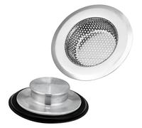 PENIKOKO Filtre Évier Cuisine Acier Inoxydable Anti-bouchage avec Crépine Métallique Set Couvercle Filtre pour Évier Protection Canalisation et Facile à Installer