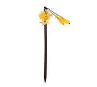 PENIKOKO Fourchette à Cheveux Des Coutumes Anciennes à Pompon Jaune Taille Unique Accessoire Coiffure Fête Cosplay Style Vintage