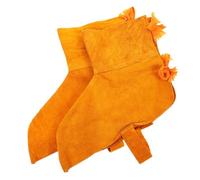 PENIKOKO Guêtres de Soudeur Bovin Double Protection Isolante la Chaleur et Éclaboussures Couvre Chaussures Résistantes Antidérapantes pour Hommes Facile à Enfiler et Couleur Aléatoire