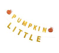 PENIKOKO Guirlande Suspendue de Petites Citrouilles en Papier pour Thanksgiving Bannière Décorative Automne Lettres Little Pumpkin Accessoire Photo pour Fête et Décoration Cheminée