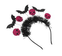 PENIKOKO Halloween Skull Bat Hairband Headpiece Cosplay Hairband For Themed Parties And Day Of The Dead Celebrations Unique Festival Accessory For Halloween Fans