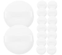 PENIKOKO Houppettes à Poudre 20 Pièces 45x10 Mm en Velours Blanc, Coussinets de Maquillage pour Femme, Outil Cosmétique Visage Doux pour Poudre Compacte, Usage Maison et Couleur Aléatoire