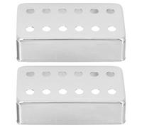 PENIKOKO Housse de pick-up robuste en cuivre, Couvercle de micro de guitare, 2 pièces, 12 trous argentés, 50 mm et 52 mm, ventilée, pour accessoire de guitare électrique
