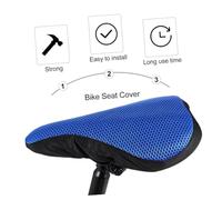 PENIKOKO Housse Selle Respirante Maille Nid Abeille Antidérapante Confortable et Coussin de Siège VTT pour Toutes Bleu Foncé