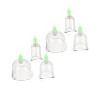 PENIKOKO Kit de 6 Ventouses de Massage sous Vide Transparentes de U et C, Ensemble Professionnel pour Tonification Corporelle et Soulagement Articulaire, Usage Domestique et Sportif