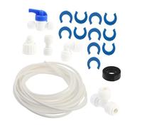PENIKOKO Kit de Raccord Tuyau Alimentation Eau Flexible Arrêt et Connecteur pour Réfrigérateur Purificateur Machine à Glaçons et Fontaine à Eau Compatible Réfrigérateurs et Congélateurs