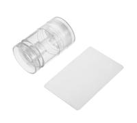 PENIKOKO Kit Tampon à Ongles Rotatif Silicone Transparent avec Grattoir Outil Manucure Française pour Nail Art DIY Set Complet pour French Tips et Motifs Réutilisable