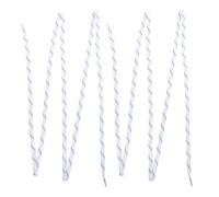 PENIKOKO Lacets de Hockey Cirés Blancs Résistants Gel et Anti-rupture en Polyester et Coton 96 Pouces pour Chaussures de Patinage Glace pour Sports et Ski