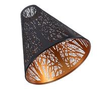 PENIKOKO Lampshade Gravé Vintage Abat Jour Tambour Fer pour Lampe sur Pied Design Robuste et Facile à Nettoyer pour Intérieur Industriel et Décoration Rétro