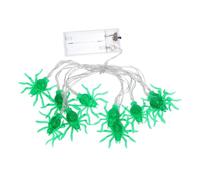 PENIKOKO LED Lumière Araignée Halloween LED Décorative Guirlande Lumineuse Verte à Piles Décoration Fête Lumineuse Dambiance Effrayante