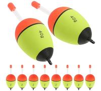 PENIKOKO Lot de 10 Flotteurs de Pêche en Mousse EVA 40G Support pour Bâton Lumineux Accessoires de Pêche à la Mouche Flottabilité Élevée Mer et Eau Douce