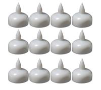 PENIKOKO Lot de 12 Bougies LED Flottantes Étanches 38X4 CM Blanc Chaud Clignotant Bougies à LED pour Spa Piscine et Décoration Salle de Bain sans Flamme Adaptées Fêtes et Événements