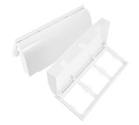 PENIKOKO Lot de 2 Boîtiers de Recouvrement Mural Étanches pour Interrupteurs 3 Modules Protection Anti-Éclaboussures Blanche Cache-Prises pour Salle de Bain Cuisine Boîtier de