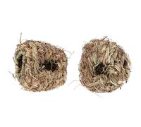 PENIKOKO Lot de 2 Boules de Paille Tressée pour Petits Animaux, Jouets à Mâcher Naturels pour Lapins, Hamsters et Cochons D’Inde, Favorisent L’Usure des Dents et Environnement Sain