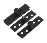 PENIKOKO Lot de 2 Charnières Invisibles Pivotantes en Acier Inoxydable Central Noir Taille Moyenne Charnières de Porte à Rotation 360° pour Meubles et Placards Installation Discrète et