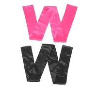 PENIKOKO Lot De 2 Foulards Pour Perruques En Satin Large, Bande De Maintien, Couleurs Rose Et Noir, Taille Unique, Accessoires Coiffure Femme Polyvalents Pour Usage Quotidien Et Maintien Confortable