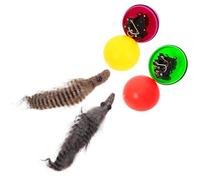 PENIKOKO Lot de 2 Jouets Électriques de Belette, Balles Roulantes en Plastique Léger, Petite Taille, pour Jeux D’intérieur Chiens et Chats Couleur Aléatoire