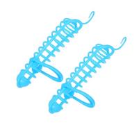 PENIKOKO Lot de 2 Mangeoires Creuses Suspendues pour Perroquets en Cage Distributeurs de Millet Bleus Transparents Résistants aux Morsures Supports Adaptés pour Perruches Calopsittes