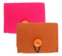 PENIKOKO Lot de 2 Pochettes en Feutre pour Huiles Essentielles Organisateur de Rangement Compact pour Flacons Trousse de Voyage Légère Rose Fuchsia et Marron Étui Polyvalent pour