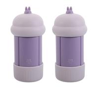 PENIKOKO Lot de 2 Set de Set de Flacons de Soin de Voyage en Silicone 60ml Résistants aux Chocs Identification Colorée, Distributeurs Rechargeables 4-en-1 pour Camping et Aventures