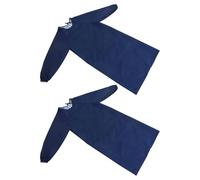 PENIKOKO Lot de 2 Tabliers Imperméables à Manches Longues Résistants à L’Huile Couleur Bleu Foncé Tabliers Cuisine et Travail Polyvalents pour Barbecue Jardinage et Nettoyage