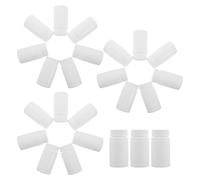 PENIKOKO Lot de 24 Flacons à Pilules en Plastique PE Blanc 100 Ml Larges Ouvertures Bouchons Étanches Rechargeables Flacons Compacts pour Remède et Gélules Rangement Pratique pour