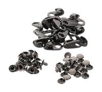 PENIKOKO Lot de 30 Crochets pour Lacets de Chaussures en Métal Noir avec Rivets, Légers et Résistants à L'usure, pour Réparation de Bottes Lors de Randonnées et Camping