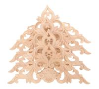 PENIKOKO Lot de 4 Appliques en Bois Sculpté 15x15 Cm Décorations Baroques Angle pour Meubles Vintage Moulures Décoratives en Bois Massif Autocollants pour Armoires Revêtements Déco