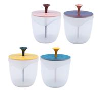 PENIKOKO Lot De 4 Bulles Faciales Compactes 4 Couleurs Pastel Gobelets En Pp Résistants, Mousse Riche Pour Soins Visage Et Voyage, Outil Léger Pour Nettoyants Et Beauté