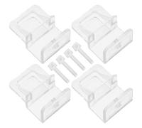 PENIKOKO Lot de 4 Clips Transparents de Fixation pour Couvercle D'aquarium sans Rebord, Plastique Robuste, Vis Incluses, Compatibles Verre 0-2 Cm, Support Sécurisé Anti-Saut pour