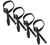 PENIKOKO Lot de 4 Dragonnes Larges Antidérapantes pour Bâtons de Ski Randonnée Sangles Réglables en Matériau Résistant Accessoires Polyvalents pour Randonnée Ski et Alpinisme Noir