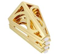 PENIKOKO Lot de 4 Pieds de Meubles en Métal Titanium Doré Hauteur 15 Cm Pieds Triangulaires Robustes Compatibles Canapé Armoire et Table Modernes pour Salon et Chambre