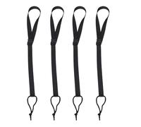 PENIKOKO Lot de 4 Sangles de Fixation pour Snowboard 104 Cm, Cordon de Snowboard Noir Solide avec Boucle à Dégagement Rapide, Sangle de Pied de Ski Résistante pour Équipement de